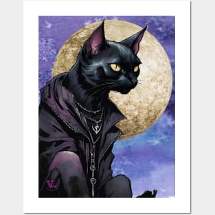 Goth Black Cat Posters and Art